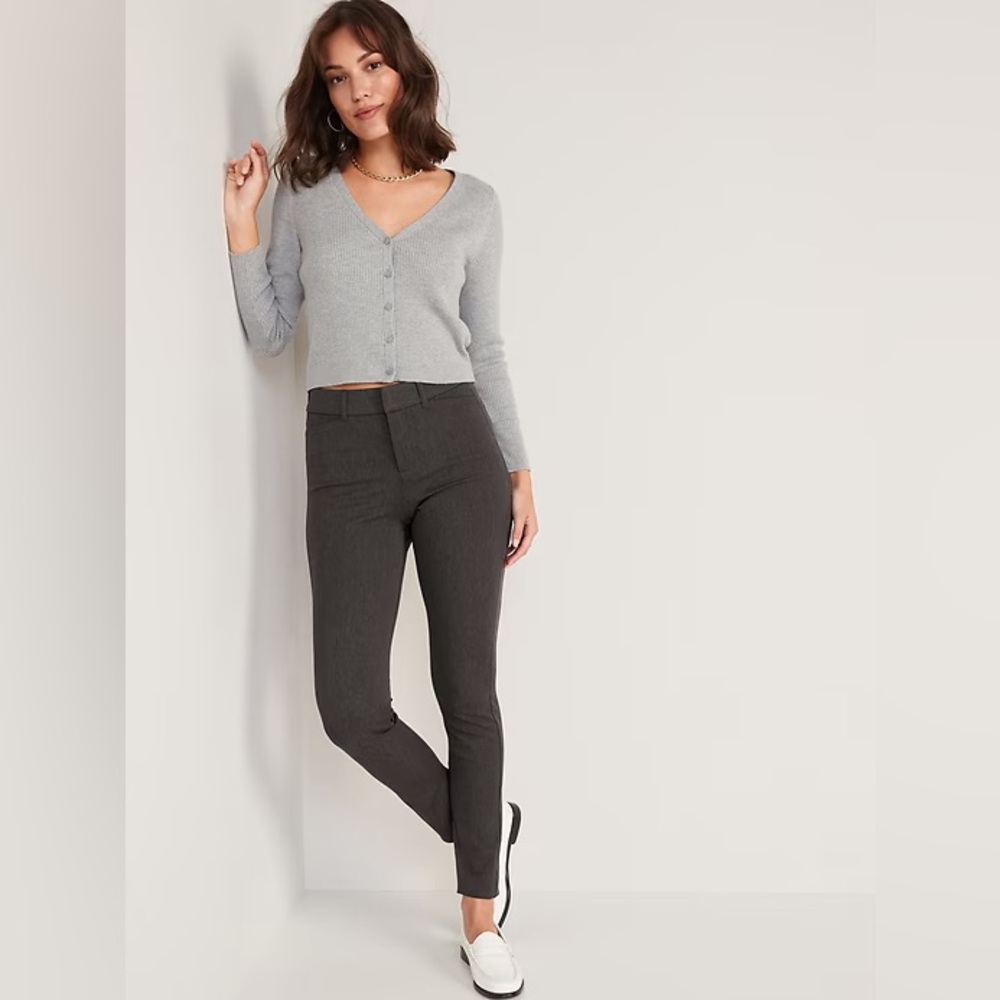 Old Navy High Rise Pixie Skinny Dark Grey Sz 8